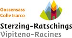 Logo di Gossensass Colle Isarco Sterzing-Ratschings Vipiteno-Racines con montagna e torre
